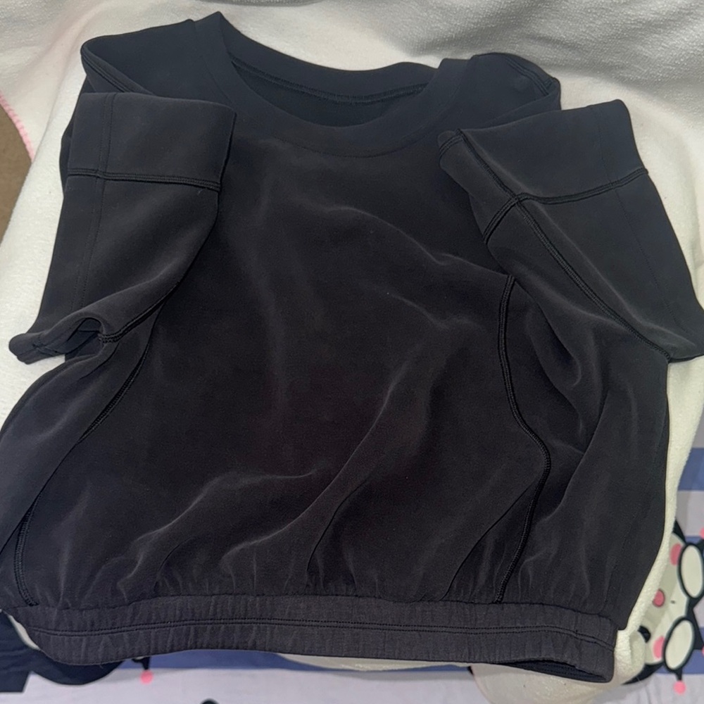 Lululemon Softstreme Gathered T-Shirt 8/Black - Picture 5 of 6